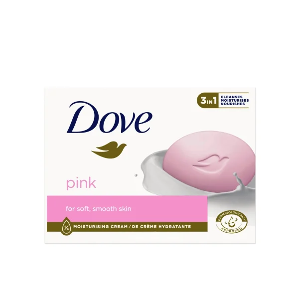 صابون مرطوب کننده صورتی داو با رایحه گل رز