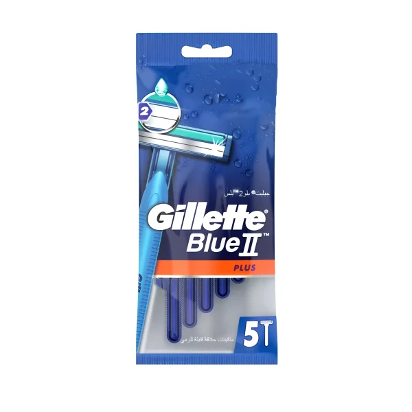 تیغ اصلاح ژیلت بلو 2 پلاس بسته 5 تایی