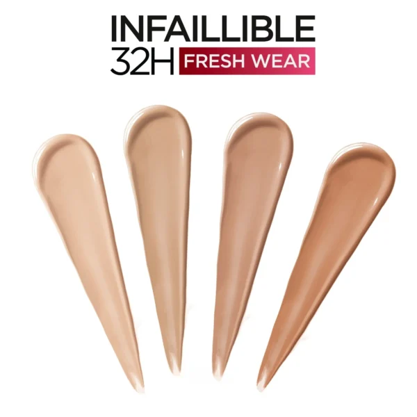 رنگبندی کرم پودر اینفیلیبل لورآل