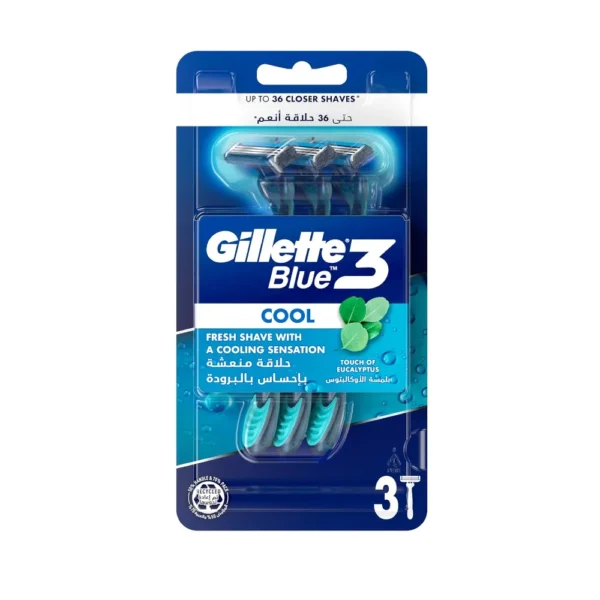 تیغ اصلاح ژیلت کول اکالیپتوس Blue 3 بسته 3تایی