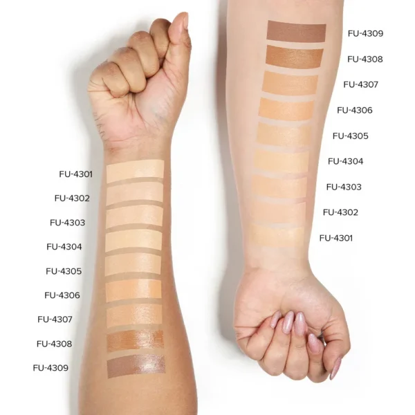 رنگبندی کرم‌پودر Future Makeup Airbrush Flawless