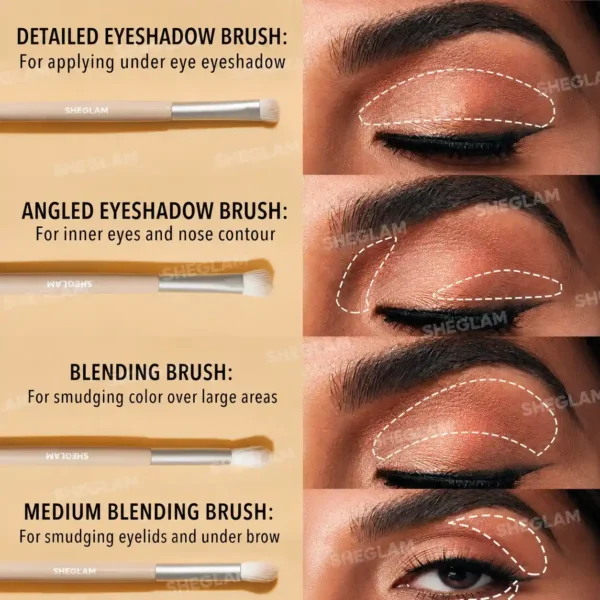 ست براش چشم شیگلم Glam 101