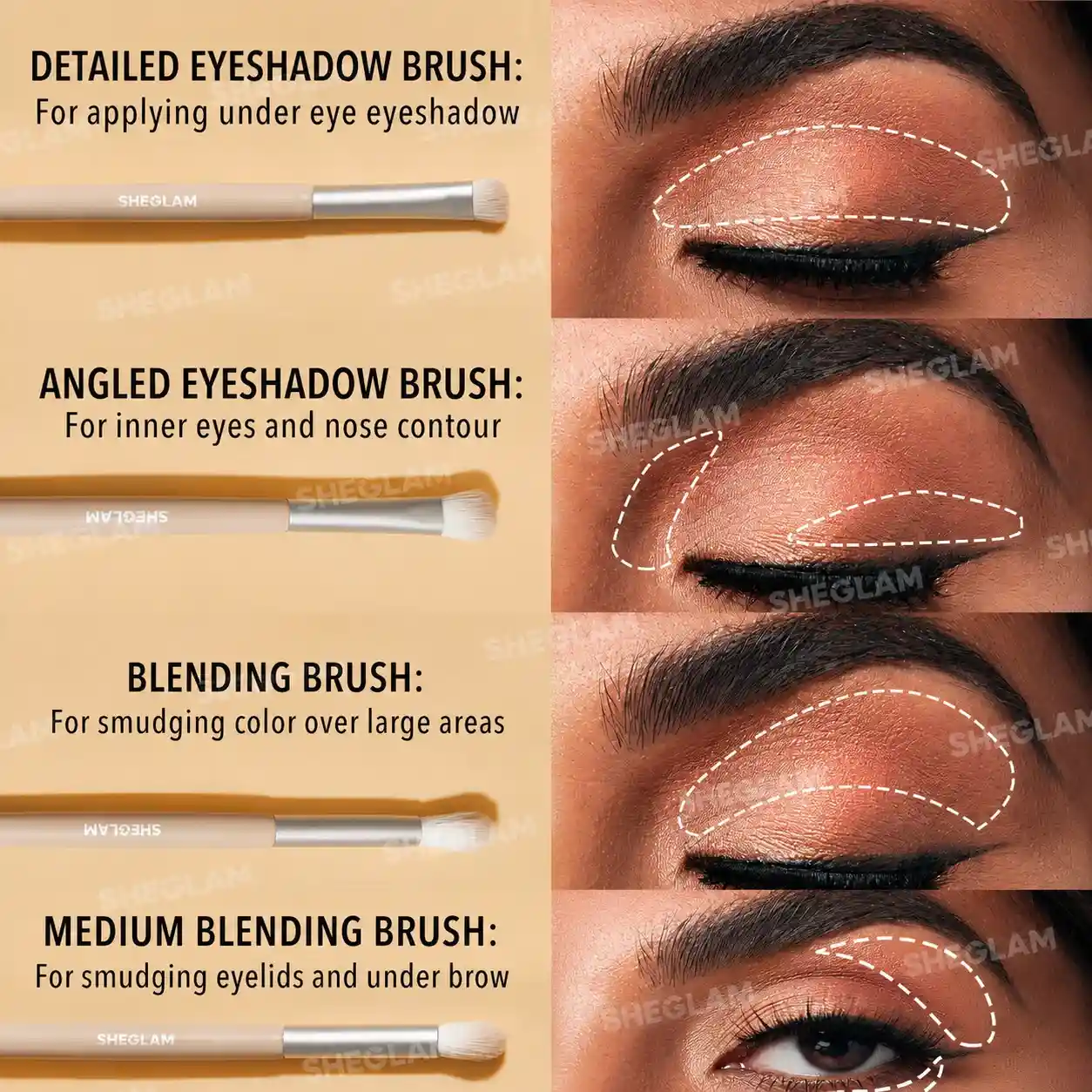 ست براش چشم شیگلم Glam 101